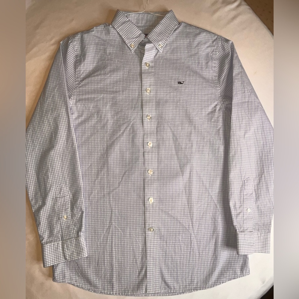 Boys Vineyard Vines Blue Checkered Shirt